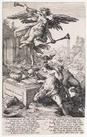 KG 02231
          <br/>
          Titelblad (2) voor serie Romeinse helden
          <br/>
          <em>Goltzius, Hendrick (1558-1617)</em>